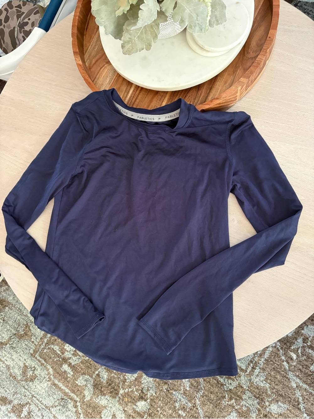 Fabletics Navy Long-Sleeve Underscrubs Top